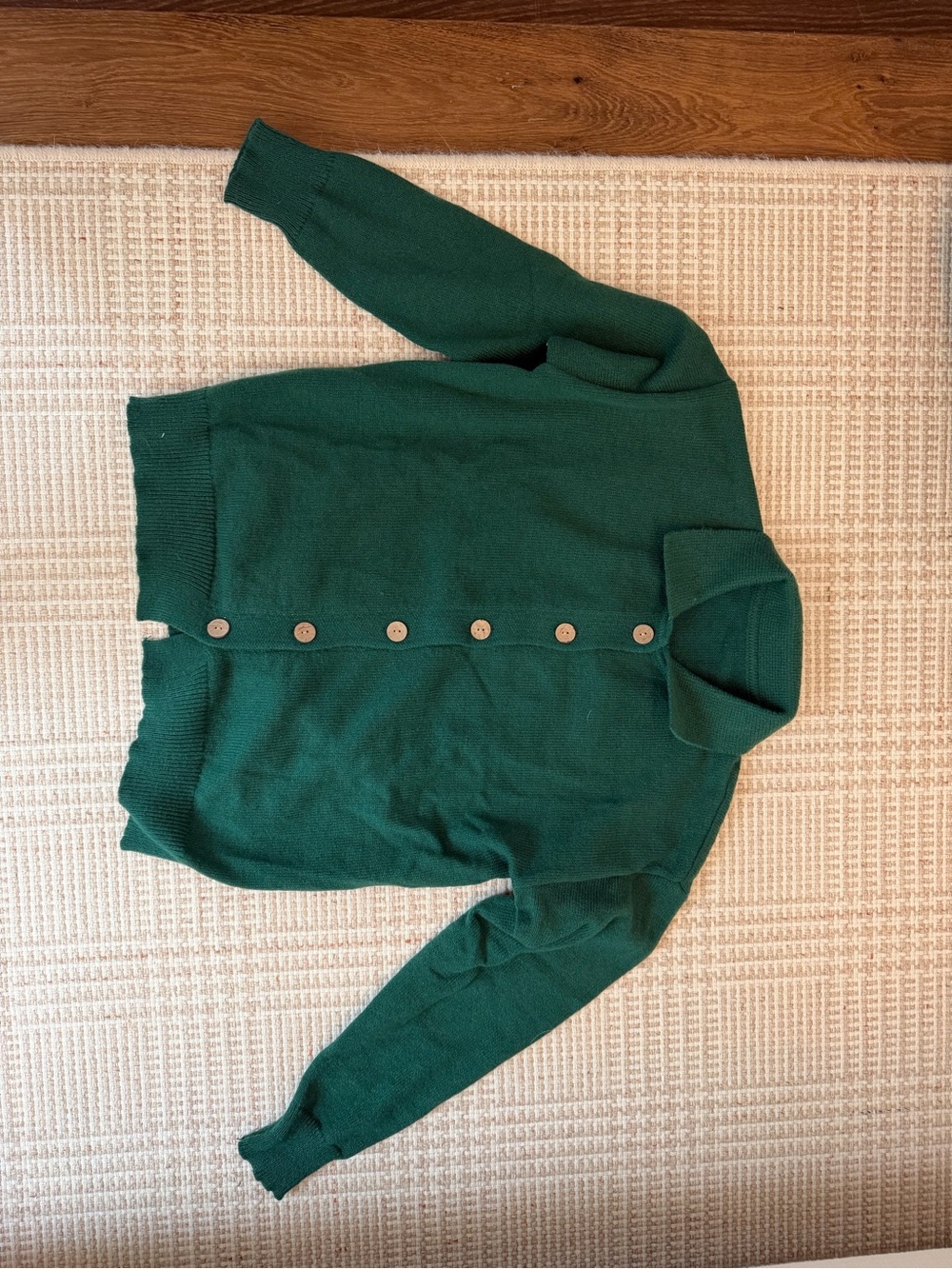 Emerald Green Button-Front Women's Cardigan Sweater